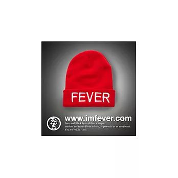 熱血FEVER FEVER火紅帽 針織毛帽紅色