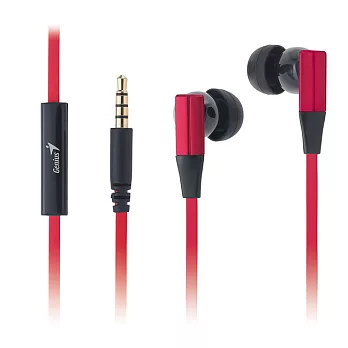 Genius HS-M230 耳道式密閉型噪音隔絕式耳機麥克風-(紅色)
