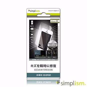 Simplism iPhone 5C 亮面瞬間修護少氣泡螢幕保護貼