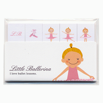 >芭蕾舞者可黏式便條紙N次貼 五合一白色