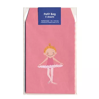 >芭蕾舞者日式紅包袋直式小信封紙袋單人粉紅色