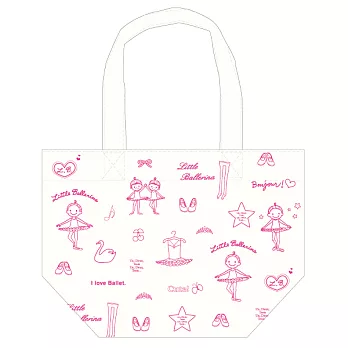 >芭蕾舞者天鵝蝴蝶結手提包白色