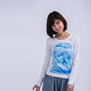 多雲 蜜桃棉 長袖 女TXL白色