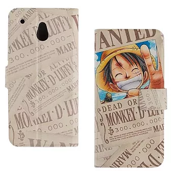 ONE PIECE 航海王NEW HTC ONE mini 懸賞圖系列彩繪可立式套魯夫