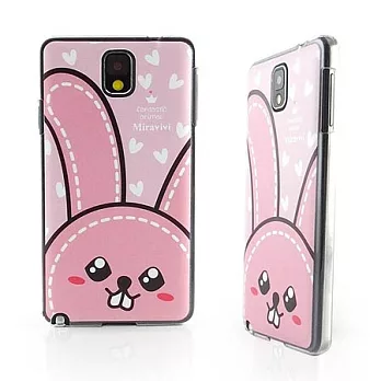 Miravivi Samsung Galaxy note 3 動物狂想曲系列時尚保護殼LaLa兔