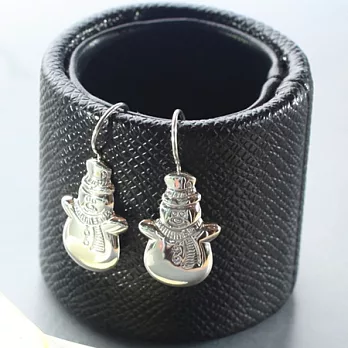 聖誕雪人‧月色銀光925純銀耳環