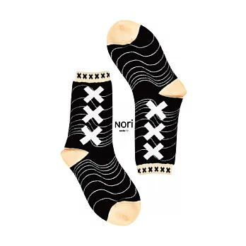 【Nori socks】2014 ＂World Tour＂ 「環遊世界」 荷蘭 阿姆斯特丹款 (Nederland Amsterdam) / 黑色黑色