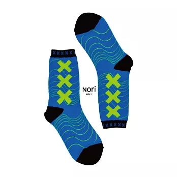 【Nori socks】2014 ＂World Tour＂ 「環遊世界」 荷蘭 阿姆斯特丹款 (Nederland Amsterdam) / 藍色藍色
