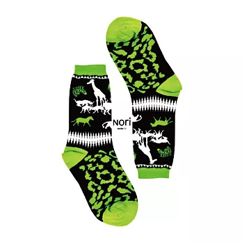 【Nori socks】2014 ＂World Tour＂ 「環遊世界」 南非 動物款 (South Africa Animal) / 黑色黑色