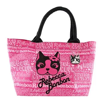 Rebecca Bonbon 彩繪尼龍手提托特包塗鴉狗頭
