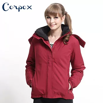 【Corpo X】女款abletex高透濕防風防水舖棉外套XL酒紅