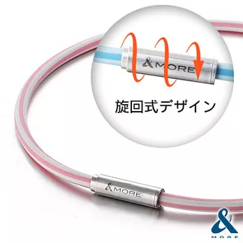 【＆MORE】愛迪莫鈦鍺- FLASH閃電能量鈦鍺項鍊S粉紅