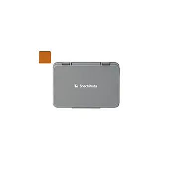【Shachihata 日本寫吉達】顏料系油性印台 中型 茶色 (盤面 90 X 56 mm)