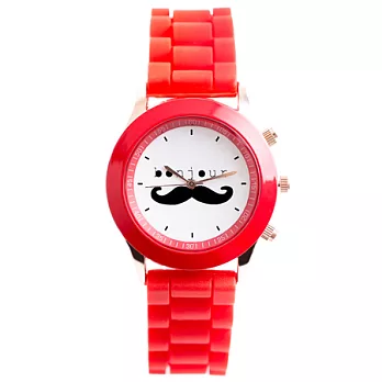 Watch-123 日安馬卡龍-爆款輕甜時尚果凍腕錶 (玫瑰紅)