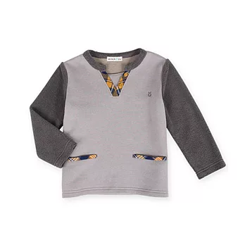 【minihope】異素材帥氣造型上衣-100可可