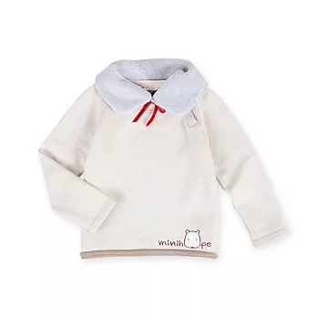 【minihope】mini熊絨毛領氣質上衣-100米