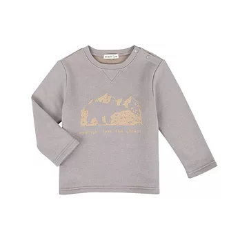 【minihope】雪花熊熊保暖圓領上衣-100可可