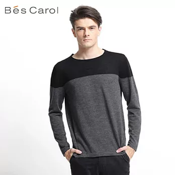 【Bés Carol】男機洗羊毛上衣L灰