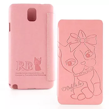 Rebecca Bonbon Samsung Galaxy Note3 甜心手繪風時尚壓紋皮套甜美粉
