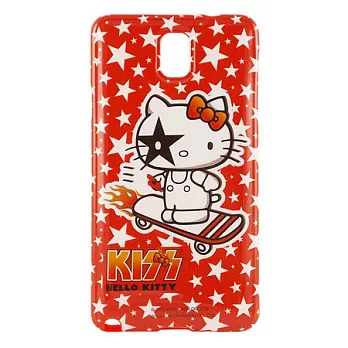 KISS HELLO KITTY Samsung Galaxy Note3 繽紛彩繪保護套星星滑板
