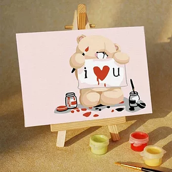 【Holism】數字油畫-愛意小熊