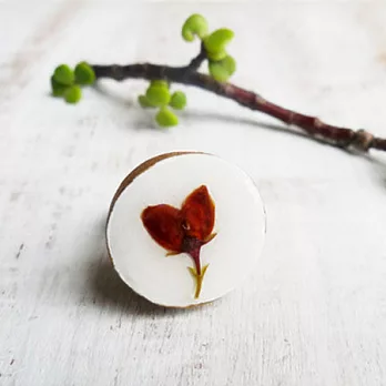 A+ accessories 森女系原創手工zakka風原木戒指-芸香花