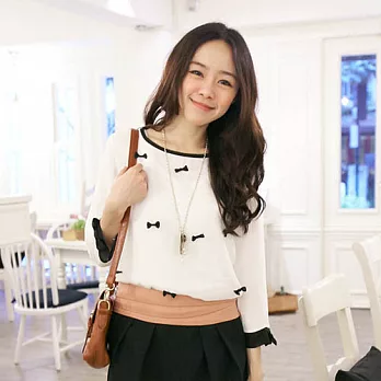 ROSE♥韓國質感蝴蝶結襯衫白系