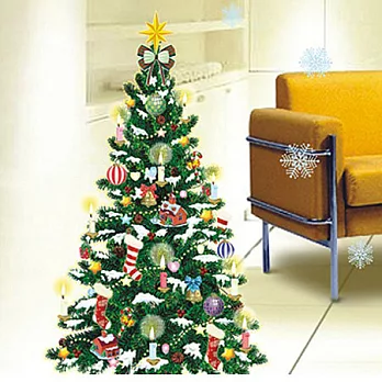新鮮LIFE創意壁貼-禮物聖誕樹(夜光)