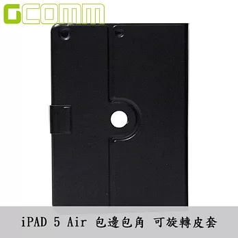 Apple iPAD 5 Air 包邊包角 可旋轉皮套紳士黑