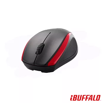 BuffaloW8 藍光LED 無線滑鼠 紅