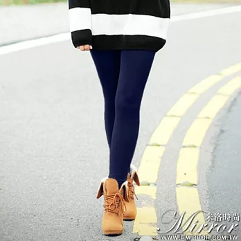 【Mirror米洛時尚】顯瘦保暖高質感刷毛褲襪 MIT台灣製造FREEFREE深藍