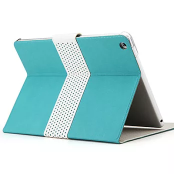 ROCK iPad Air卓系列極致輕薄側翻皮套(藍)