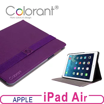 Colorant iPad Air書卷輕薄保護套-紫