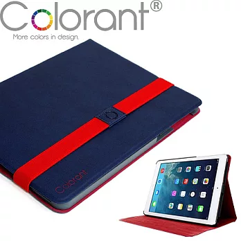 Colorant iPad Air書卷輕薄保護套-海軍藍