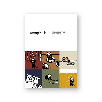 《catophilia》明信片套組 -夜貓食堂Bistro Night Cat 下酒菜 (6入)