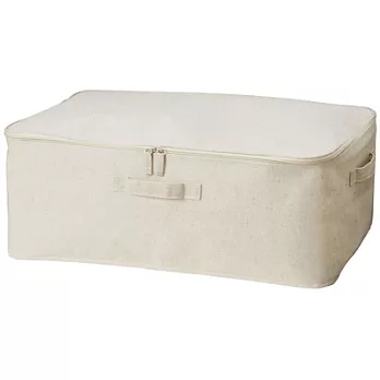 [MUJI 無印良品]棉麻聚酯收納箱/附蓋/衣物箱.大
