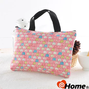 【ihome】 日風手感拼布 手提購物袋-小粉象-LB016小粉象