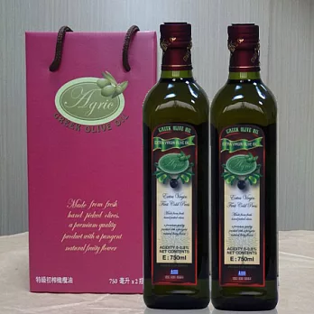 希臘阿格利司Agric特級初榨冷壓橄欖油750ml 二入禮盒