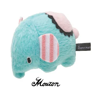 San-X 魔幻馬戲團夢一夜系列掌心沙包小公仔。條紋象