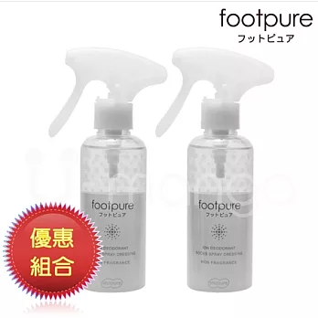 footpur襪子變身除臭噴霧X2入無香