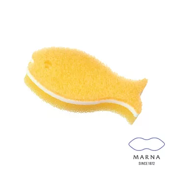 【MARNA】小魚造型菜瓜布(黃)