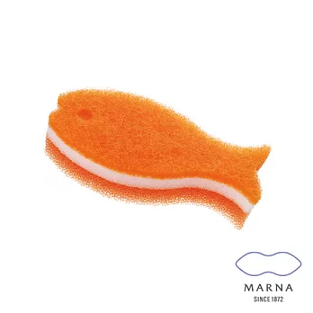 【MARNA】小魚造型菜瓜布(橘)