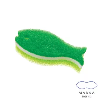 【MARNA】小魚造型菜瓜布(深綠)