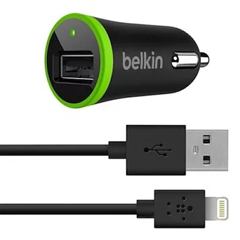 Belkin 迷你 車充 + Lightning 轉接線 for iPhone 5黑色黑色