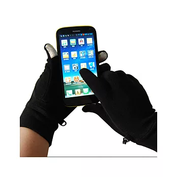 戶外防風保暖手機平板觸控手套男款黑色