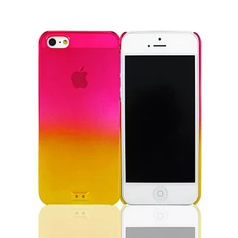 Lilycoco iPhone5/5S 亮面漸層保護殼黃桃