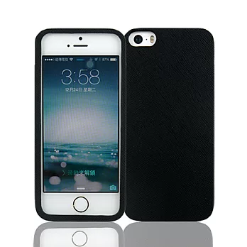 Lilycoco iPhone5/5S 直插式時尚皮套黑色