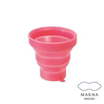 【MARNA】矽膠伸縮隨身杯(粉)