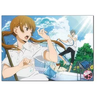 鄰座的怪同學-4K塑膠海報-藍天戲水