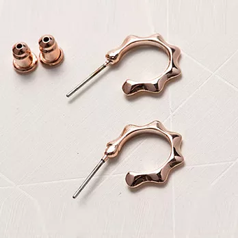 A+ accessories 韓劇明星配帶同款陽光太陽鎖耳環(玫瑰金)